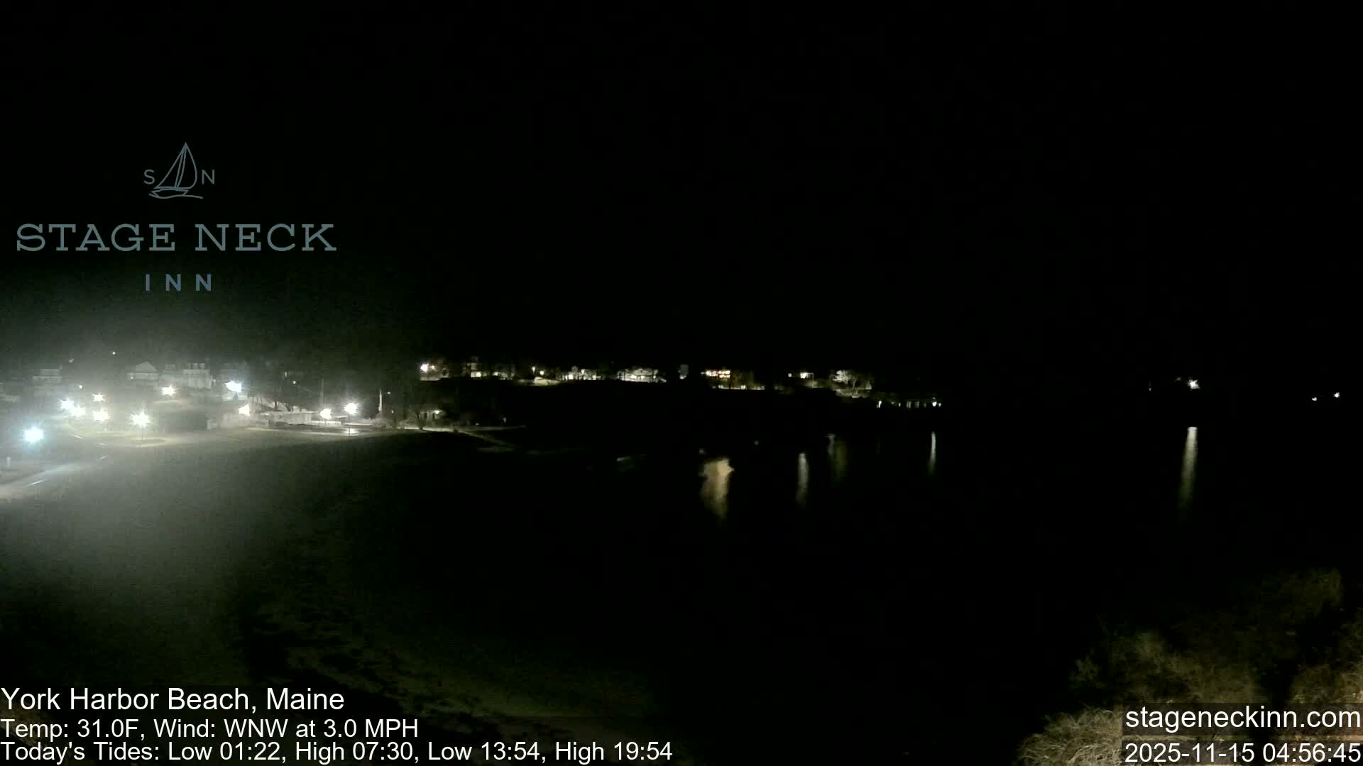 York Harbor Beach Live Cam, Maine USA 