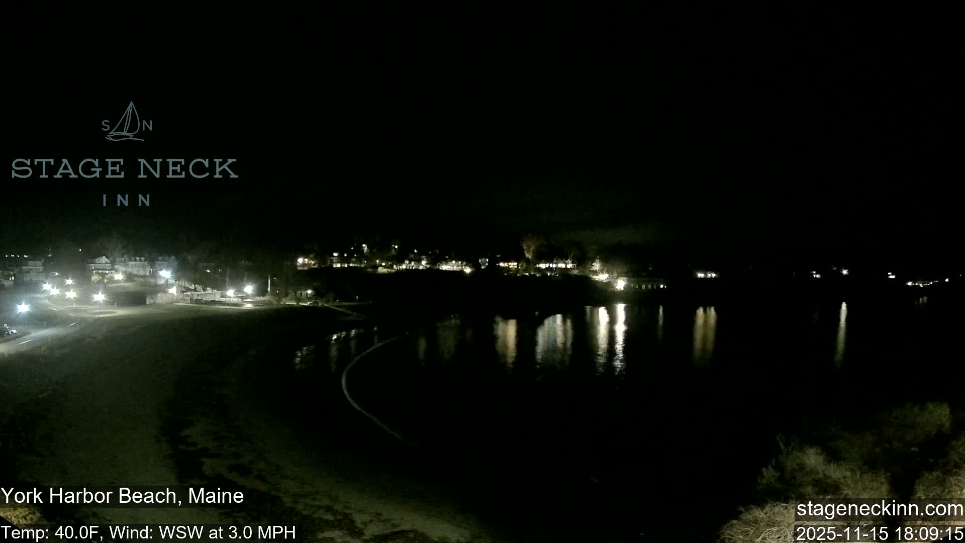York Harbor Beach Live Cam, Maine USA 