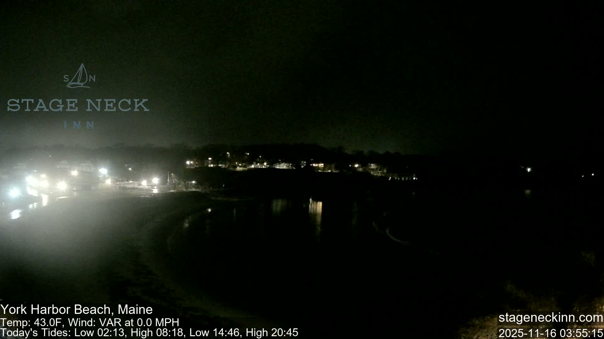 York Harbor Beach Live Cam, Maine USA 