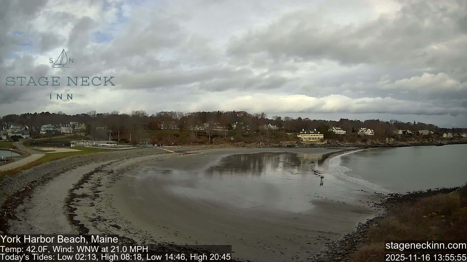 York Harbor Beach Live Cam, Maine USA 