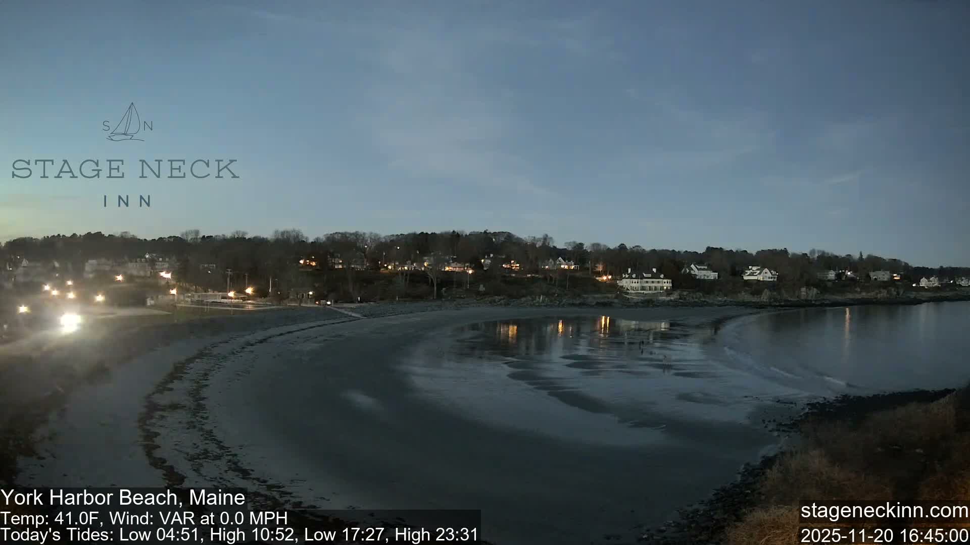 York Harbor Beach Live Cam, Maine USA 
