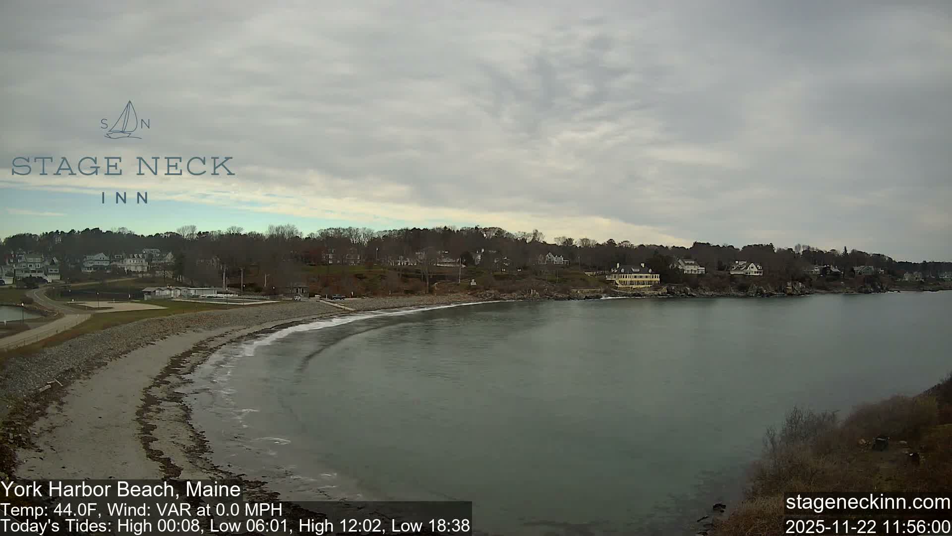York Harbor Beach Live Cam, Maine USA 
