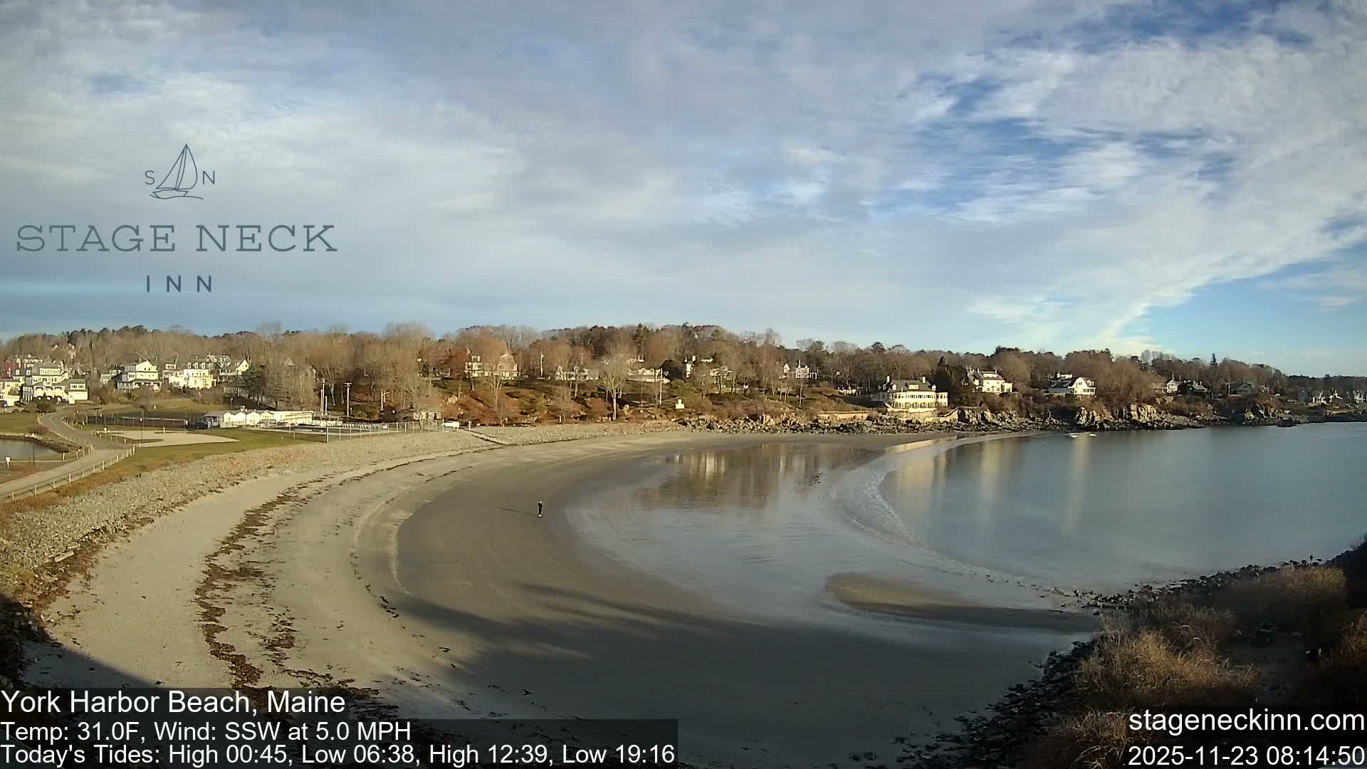 York Harbor Beach Live Cam, Maine USA 