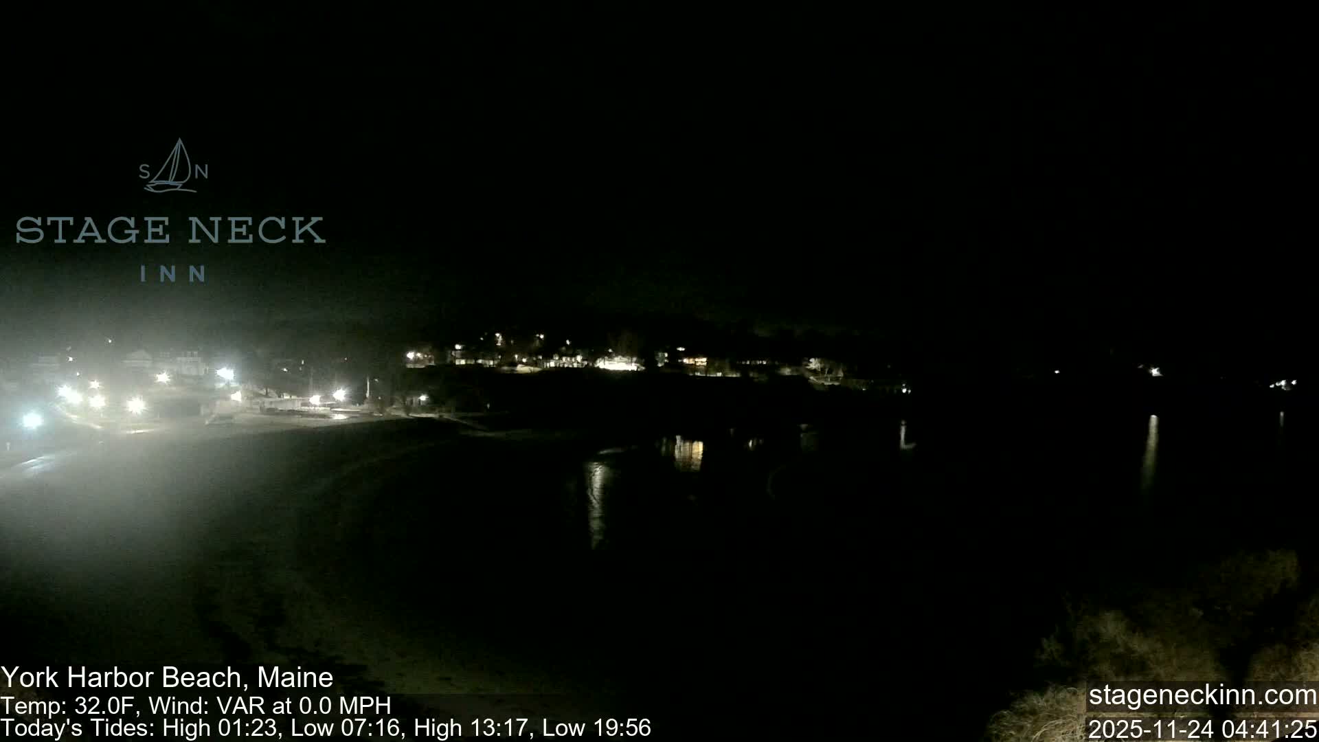 York Harbor Beach Live Cam, Maine USA 