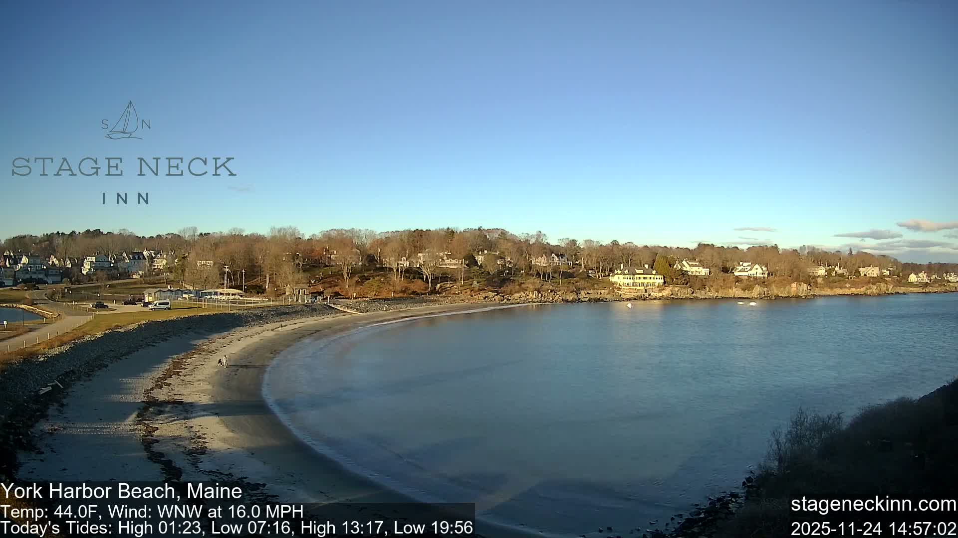York Harbor Beach Live Cam, Maine USA 