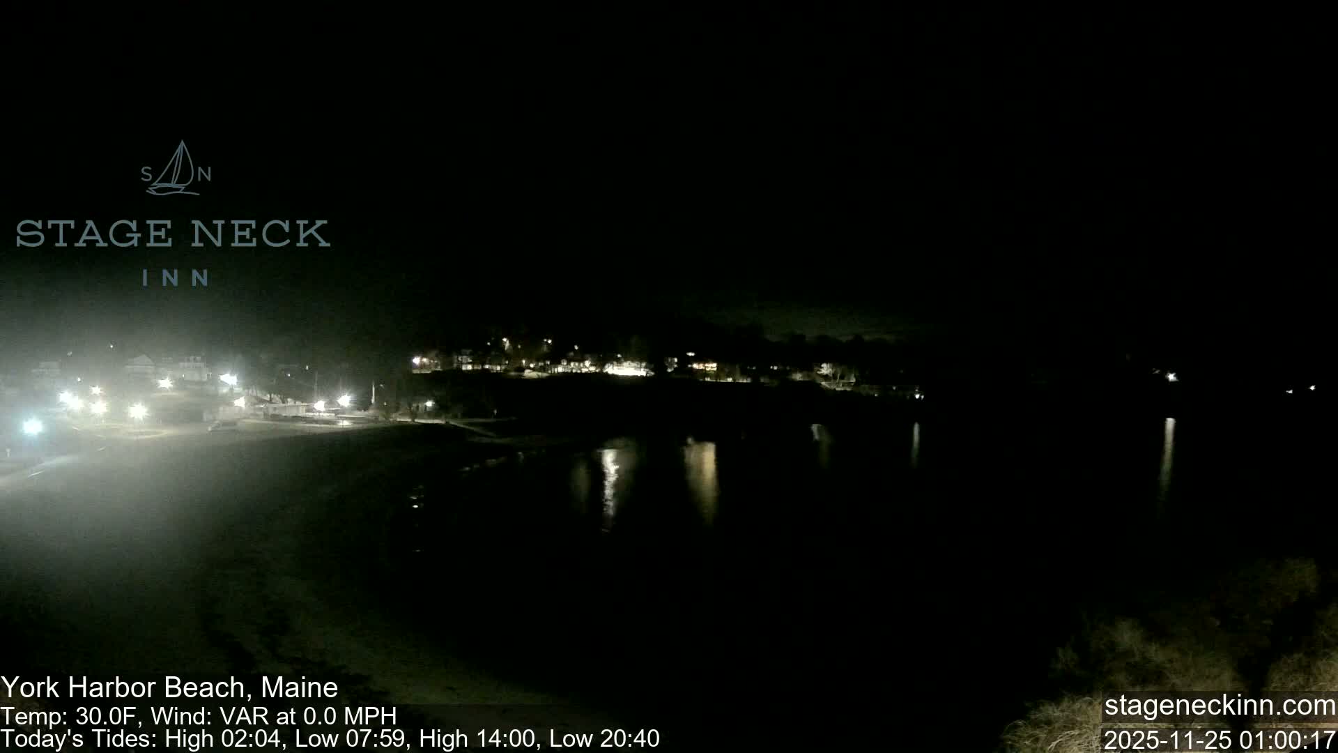 York Harbor Beach Live Cam, Maine USA 
