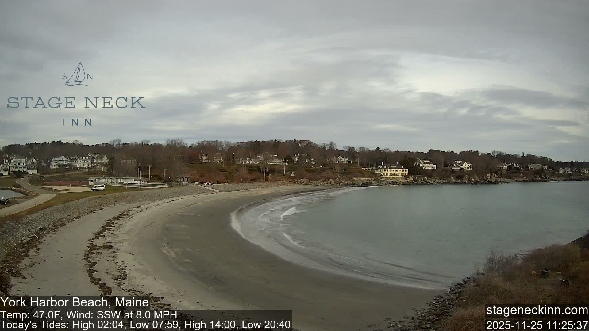 York Harbor Beach Live Cam, Maine USA 