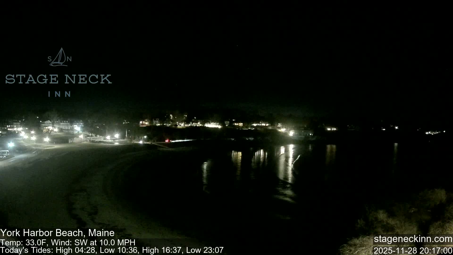York Harbor Beach Live Cam, Maine USA 