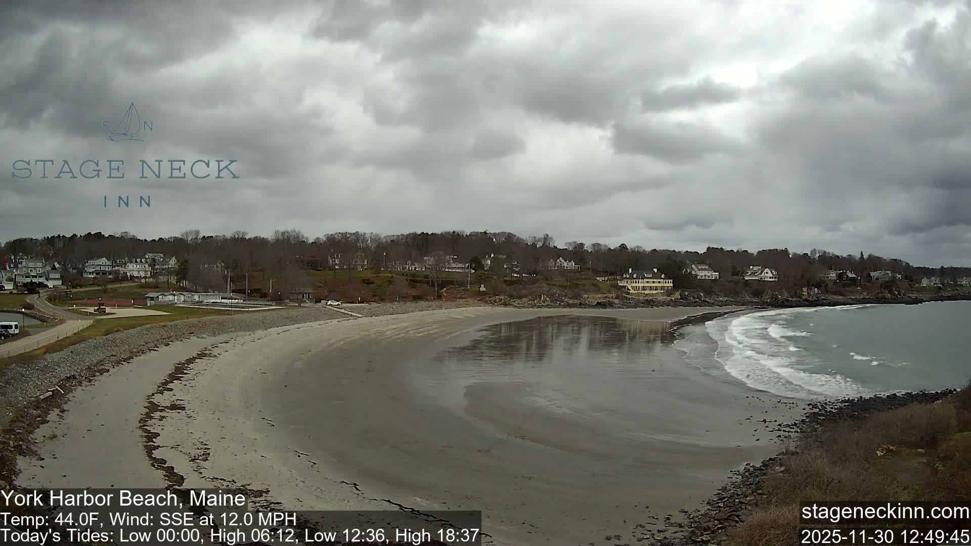 York Harbor Beach Live Cam, Maine USA 