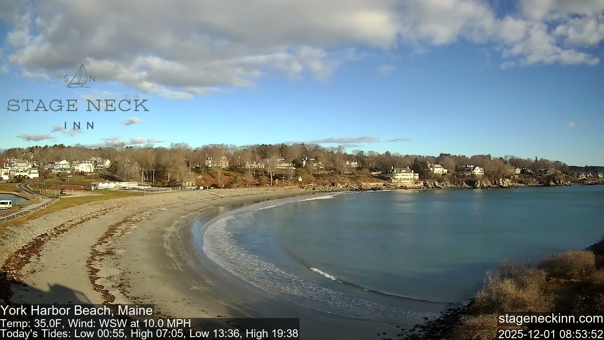 York Harbor Beach Live Cam, Maine USA 