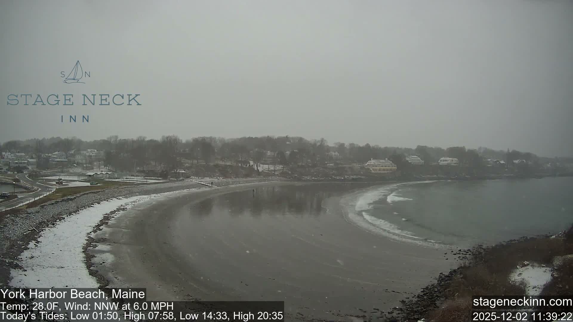 York Harbor Beach Live Cam, Maine USA 