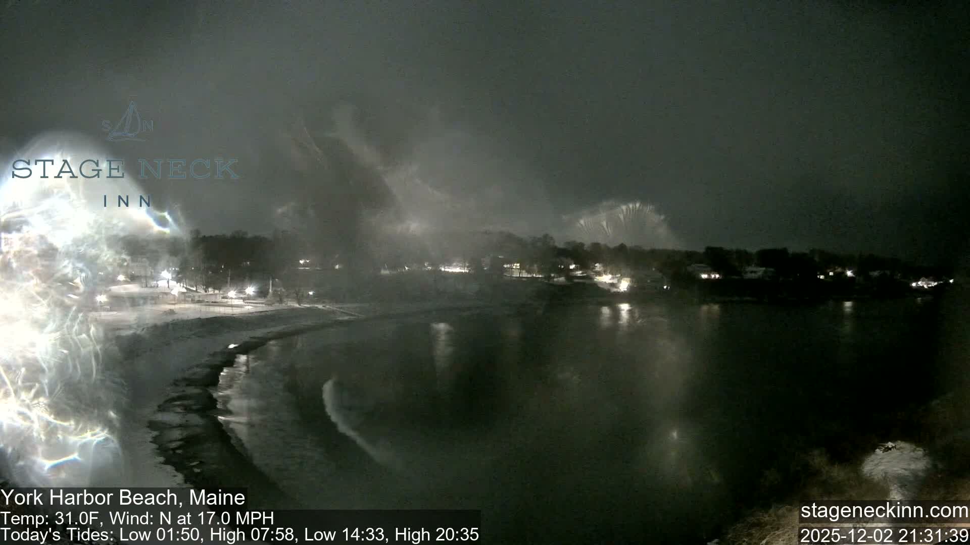 York Harbor Beach Live Cam, Maine USA 