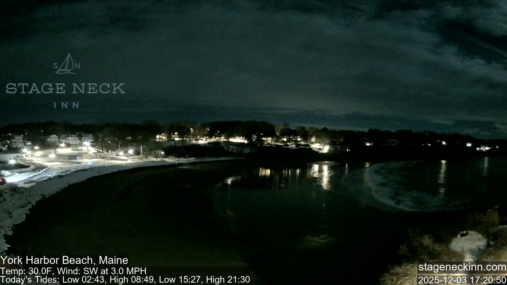 York Harbor Beach Live Cam, Maine USA 