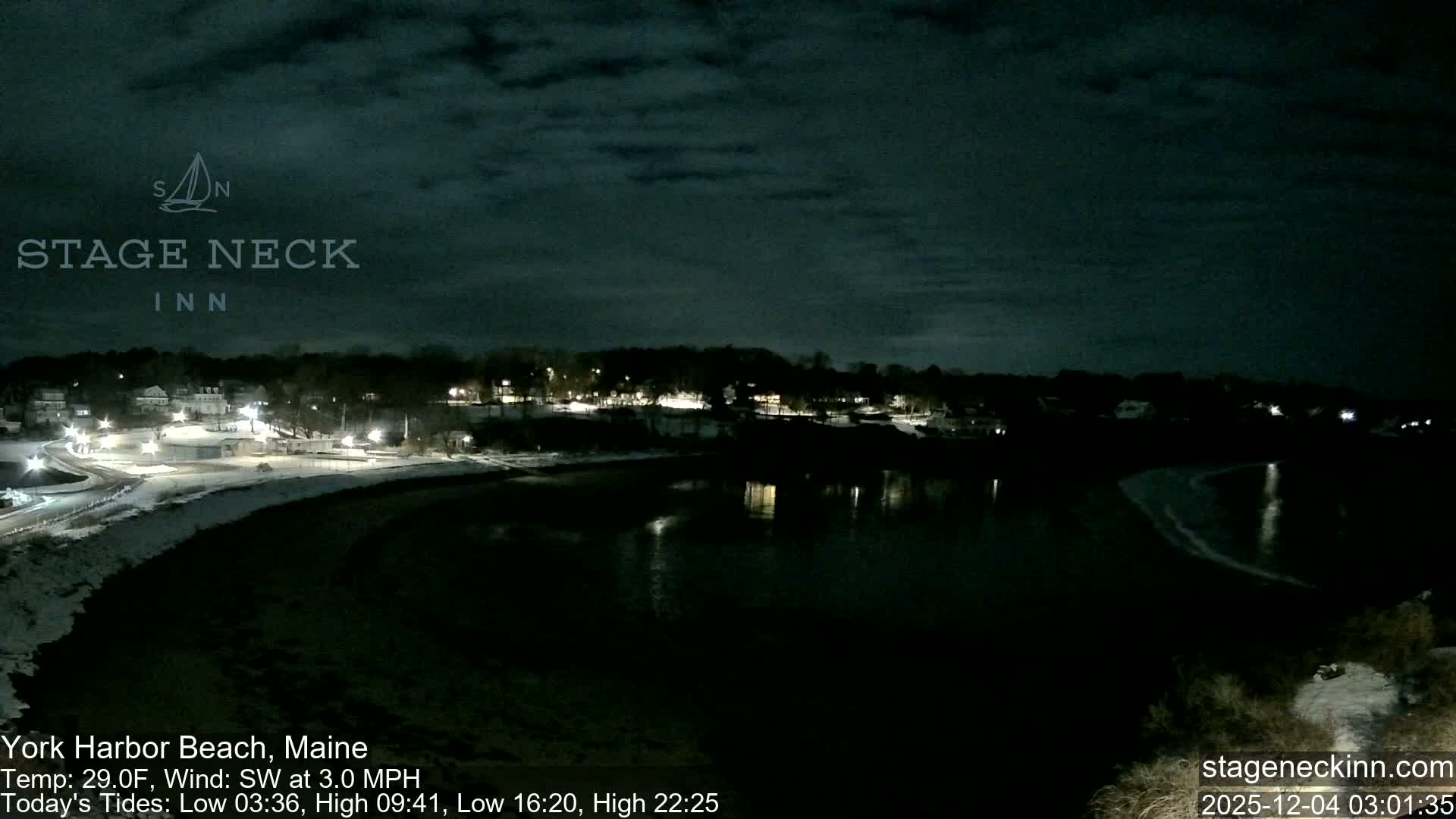 York Harbor Beach Live Cam, Maine USA 