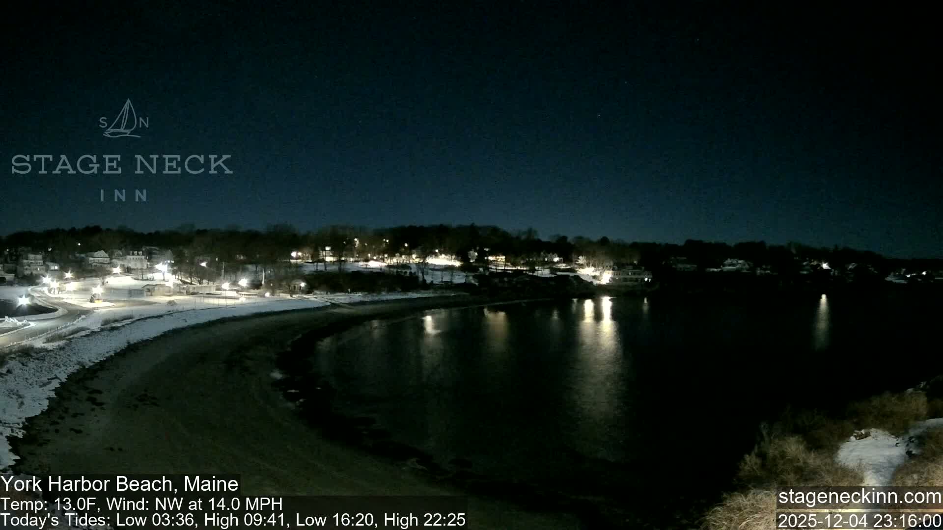York Harbor Beach Live Cam, Maine USA 