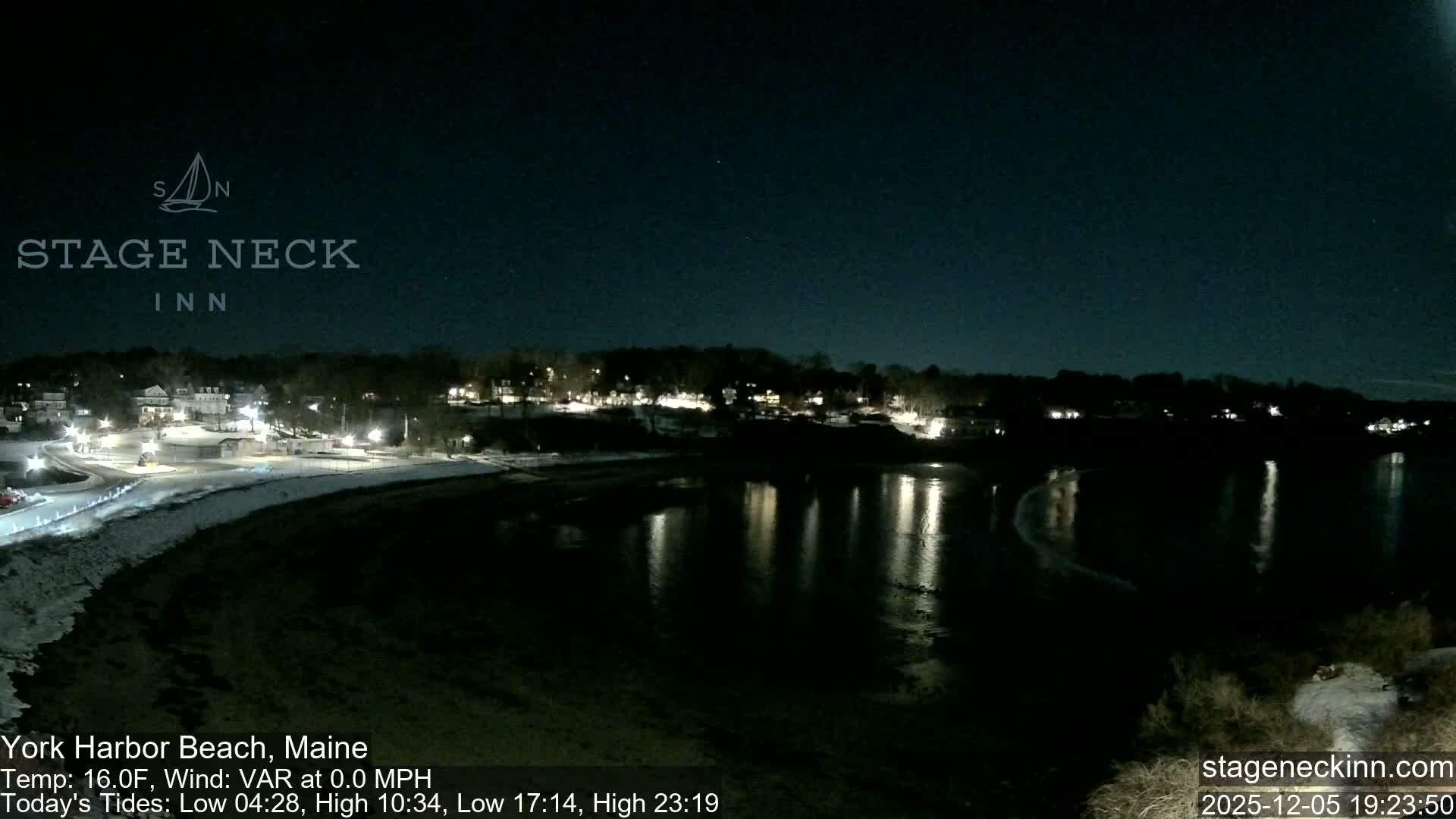 York Harbor Beach Live Cam, Maine USA 