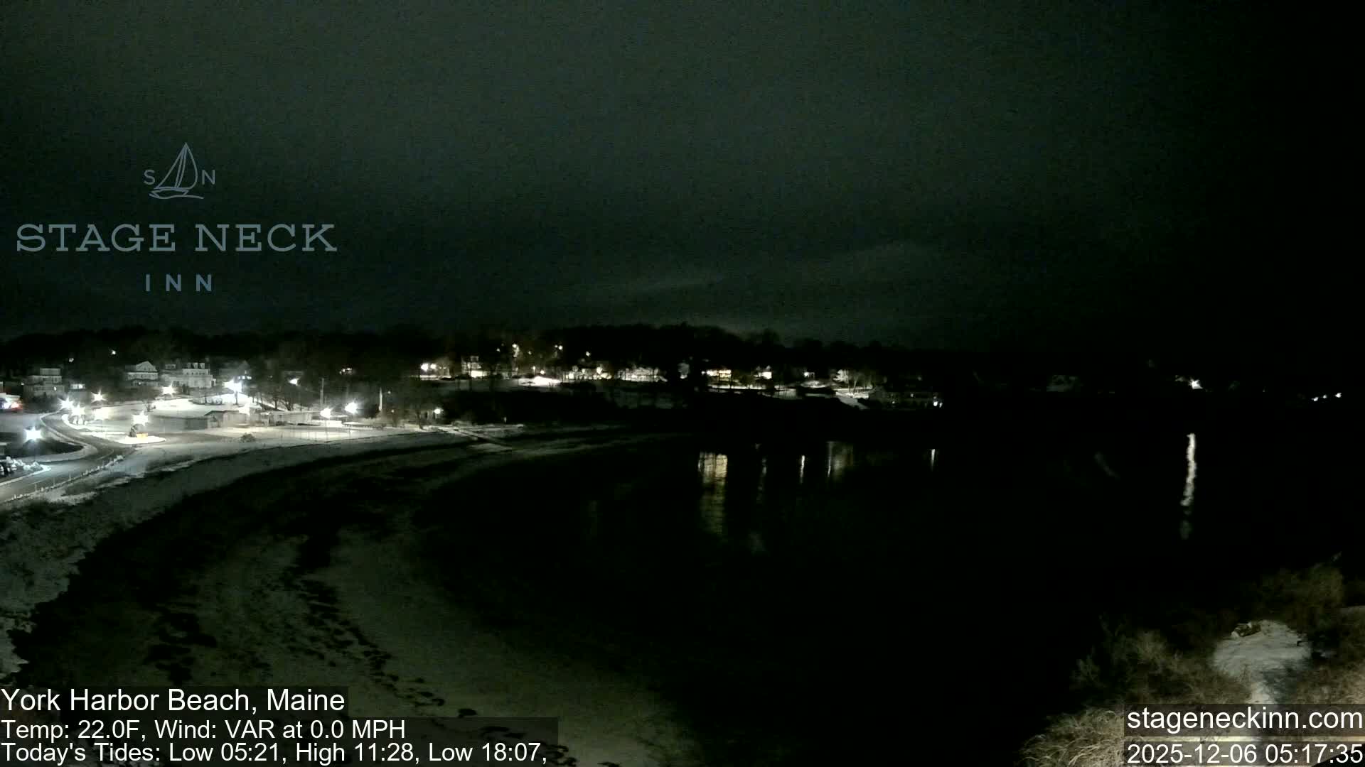 York Harbor Beach Live Cam, Maine USA 