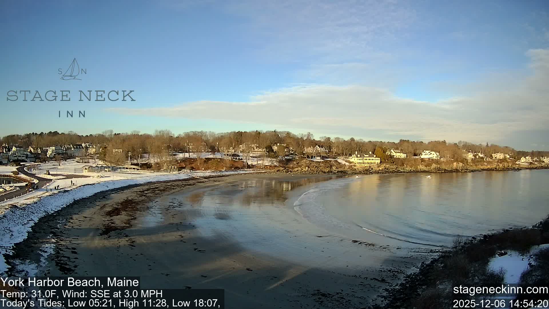 York Harbor Beach Live Cam, Maine USA 