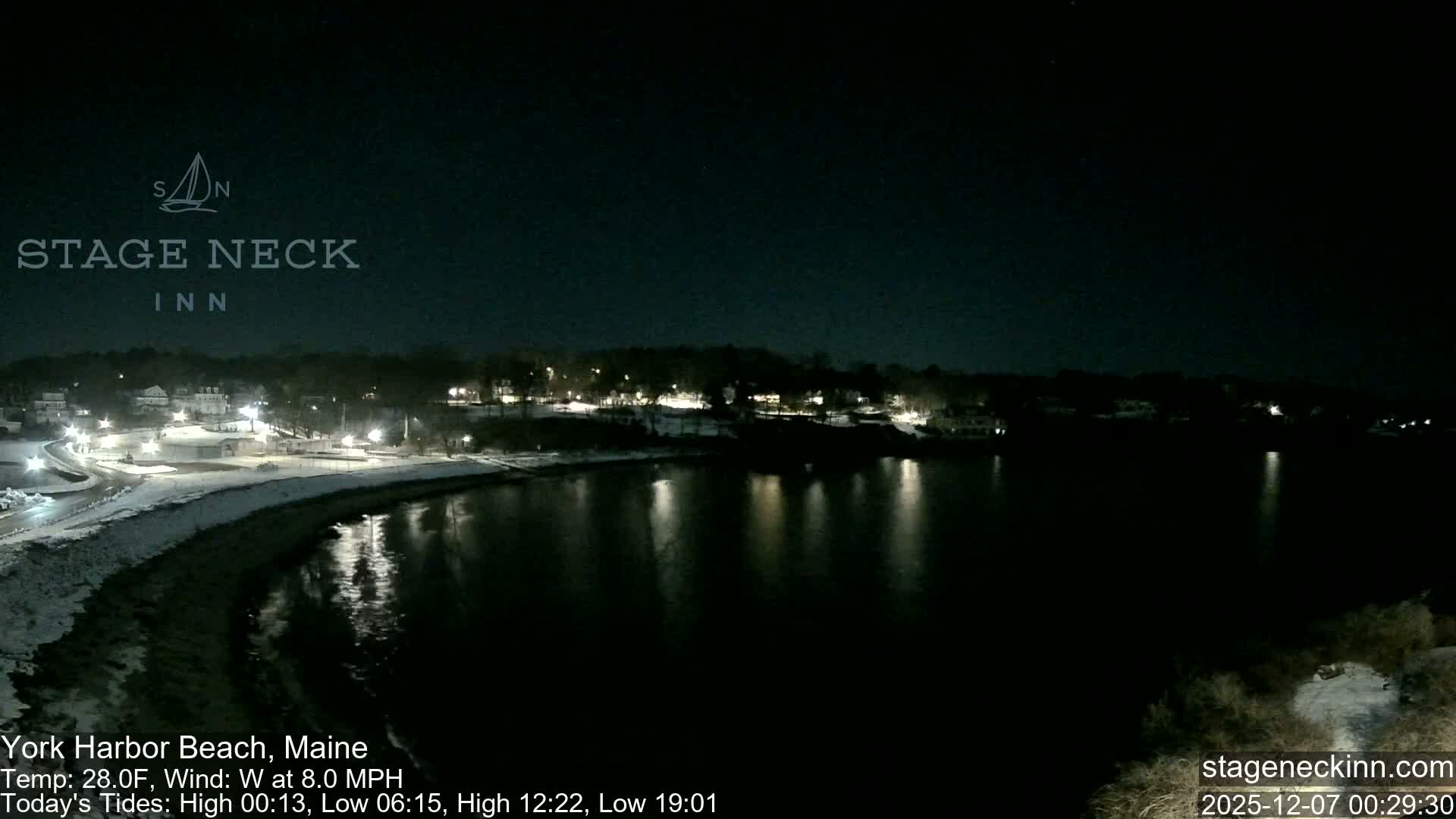 York Harbor Beach Live Cam, Maine USA 