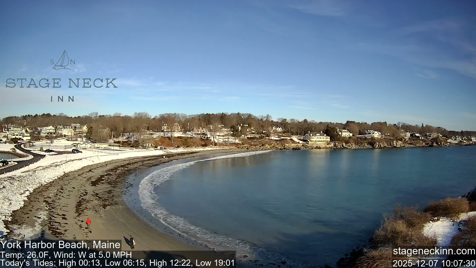 York Harbor Beach Live Cam, Maine USA 