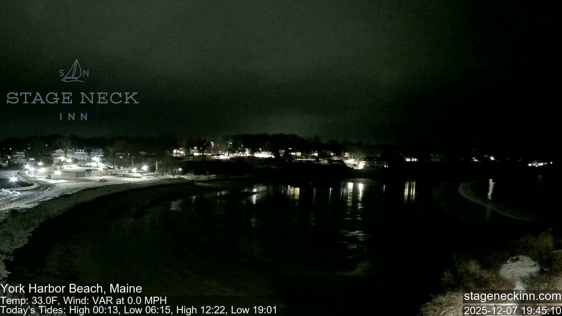 York Harbor Beach Live Cam, Maine USA 