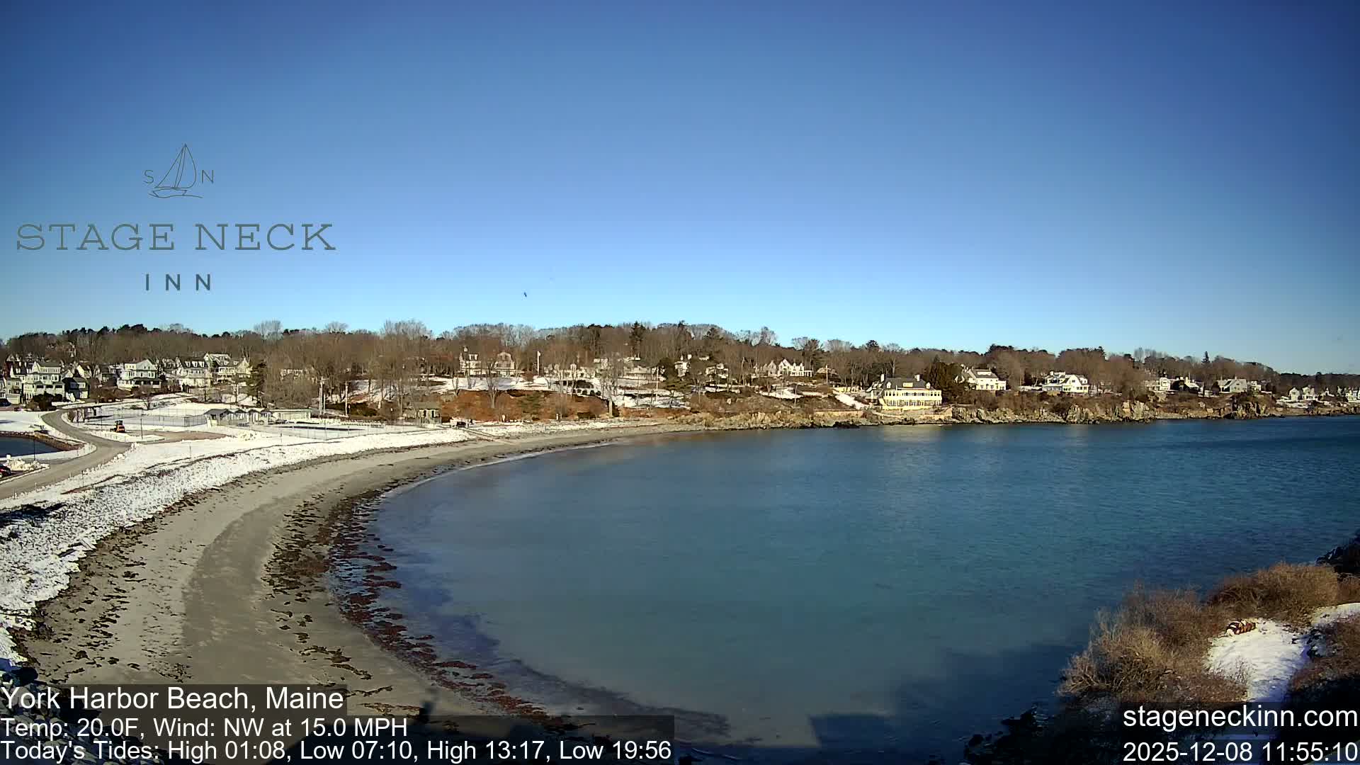 York Harbor Beach Live Cam, Maine USA 