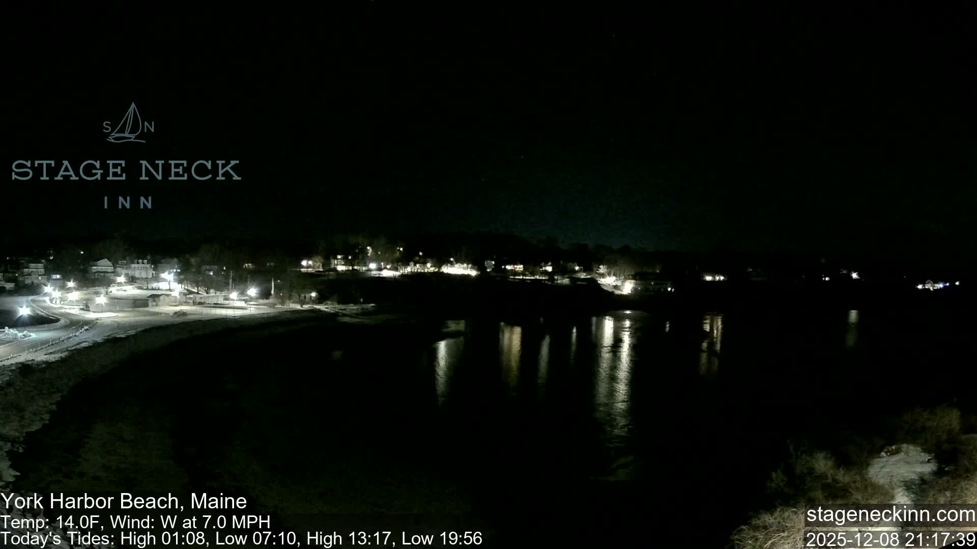 York Harbor Beach Live Cam, Maine USA 