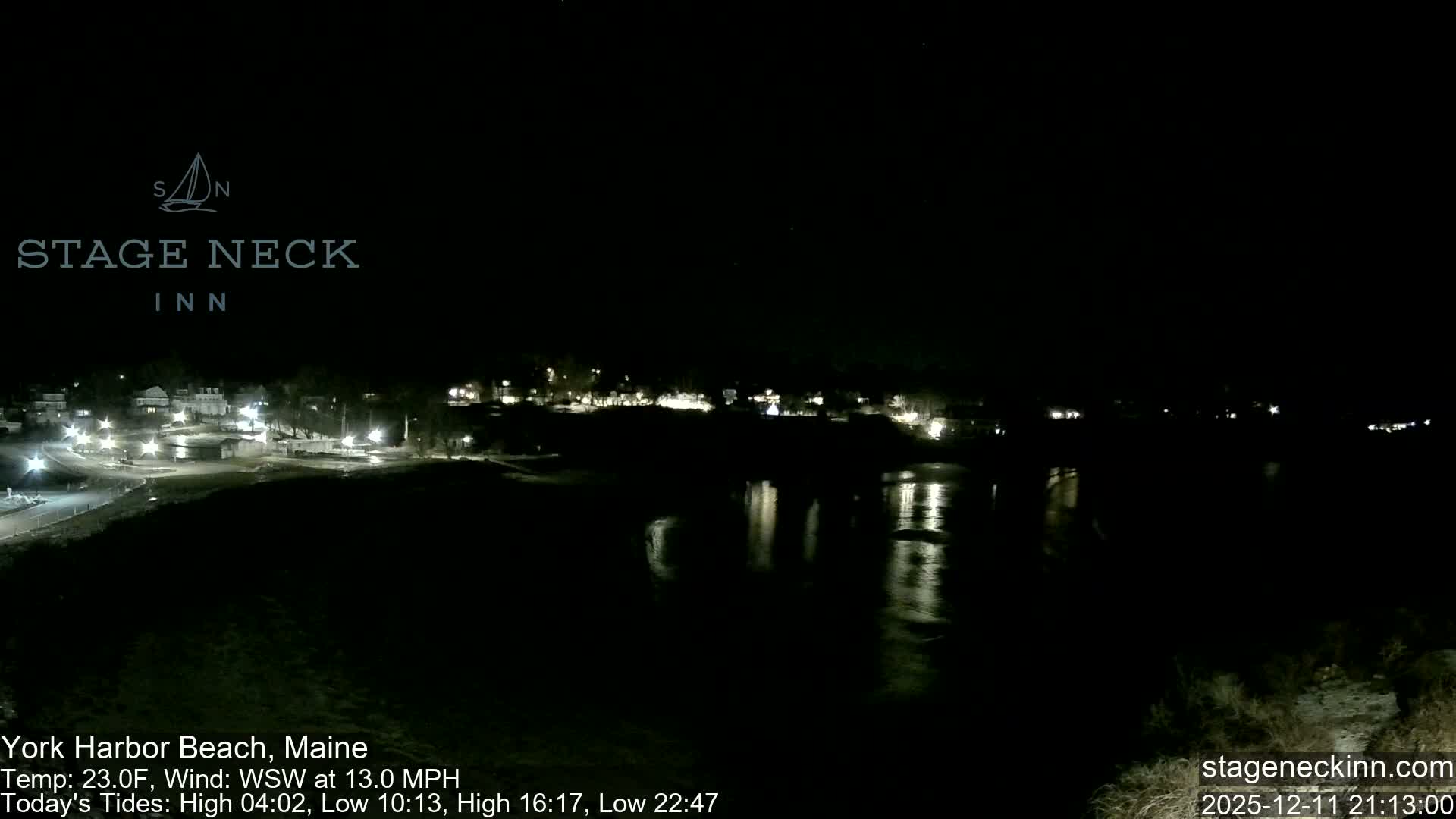 York Harbor Beach Live Cam, Maine USA 