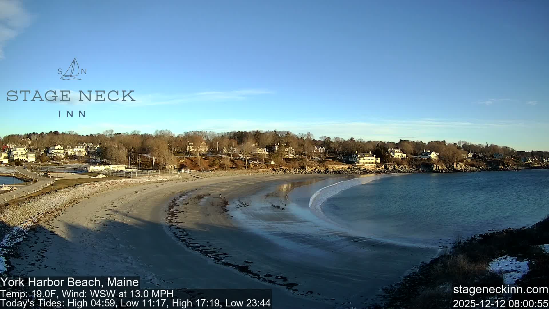 York Harbor Beach Live Cam, Maine USA 