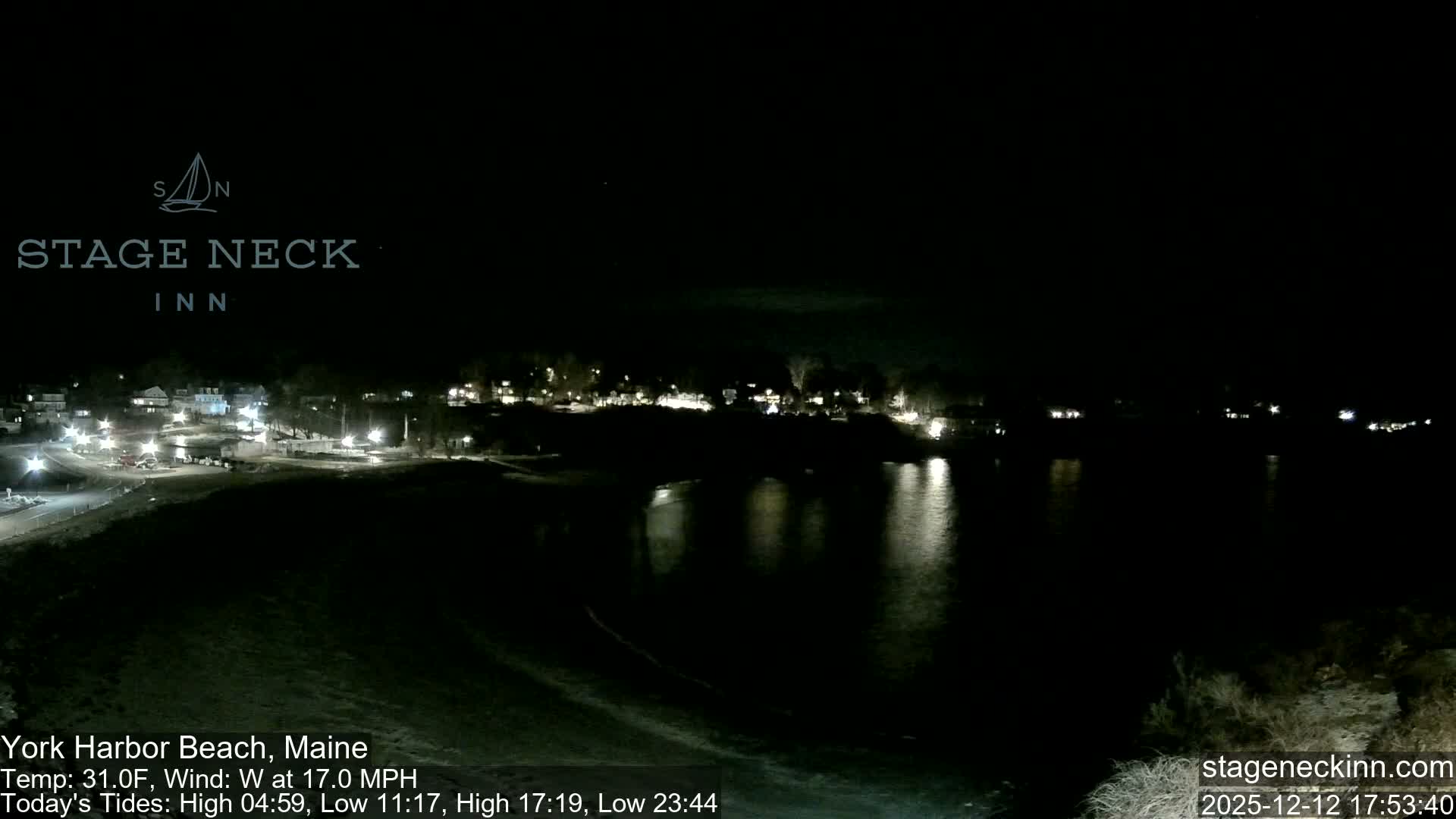 York Harbor Beach Live Cam, Maine USA 