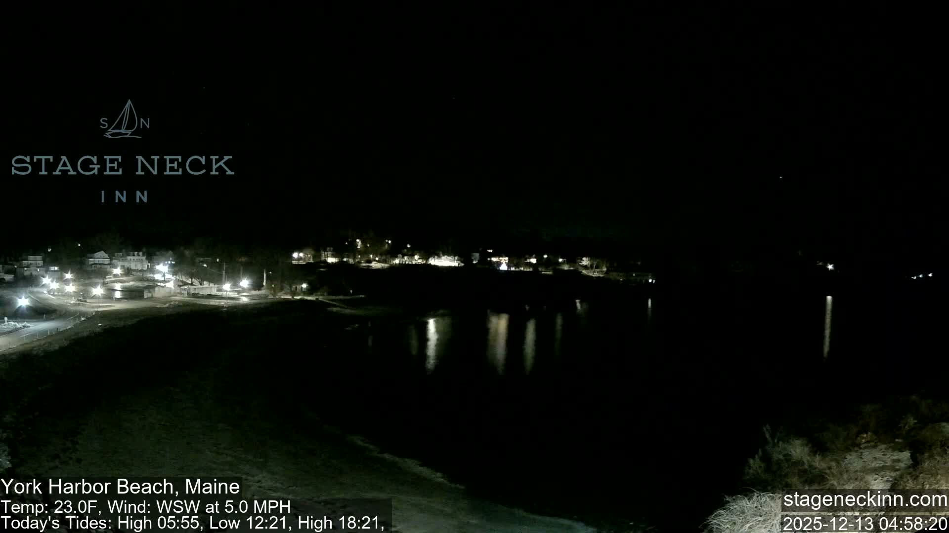 York Harbor Beach Live Cam, Maine USA 