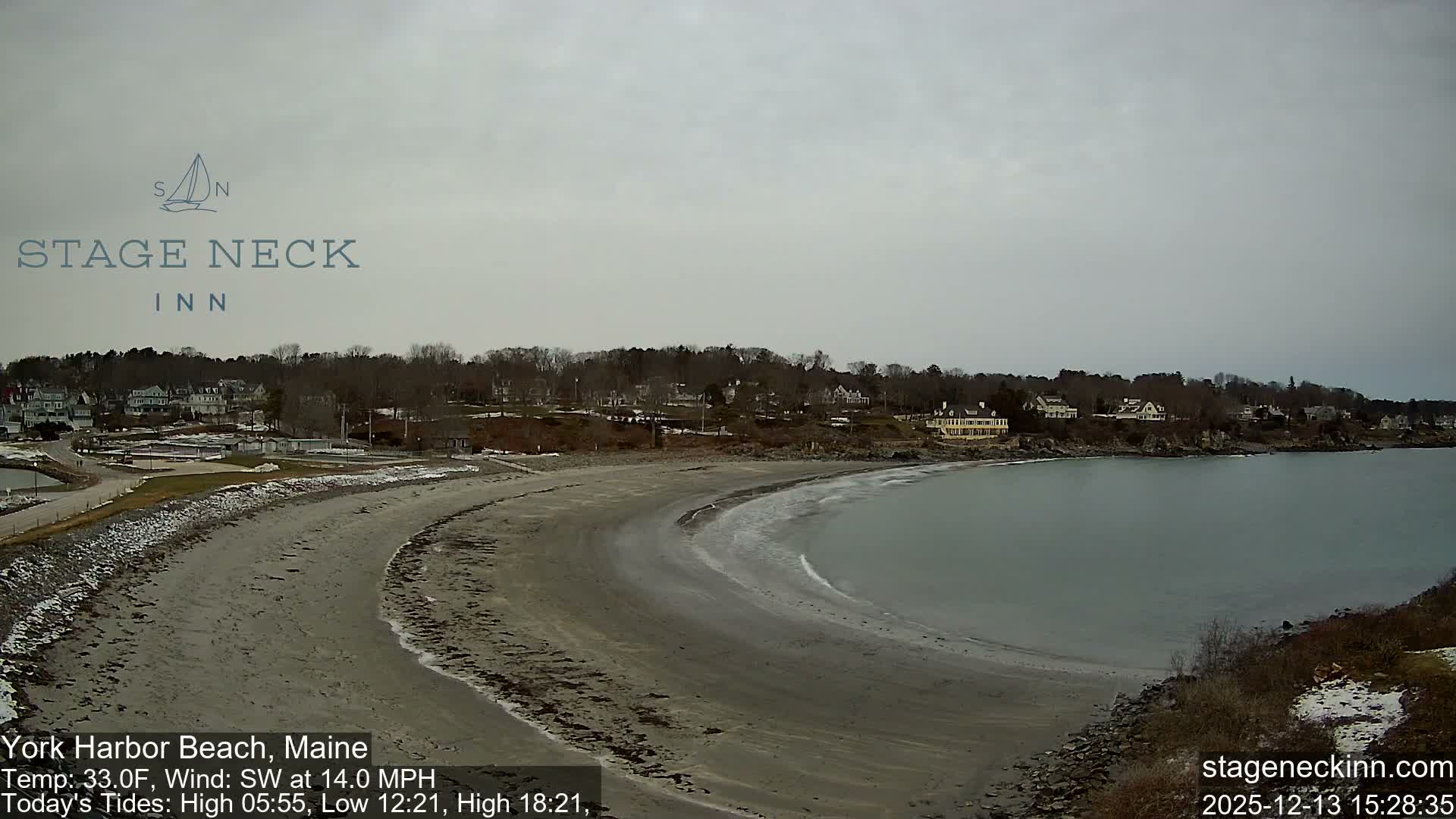 York Harbor Beach Live Cam, Maine USA 