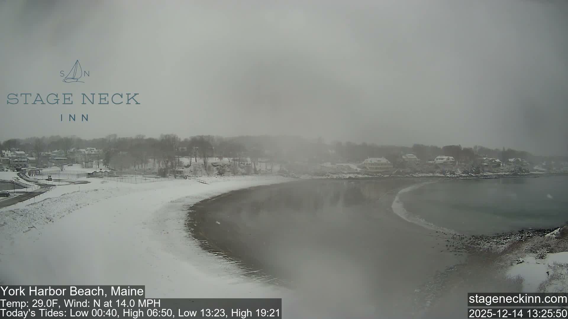 York Harbor Beach Live Cam, Maine USA 