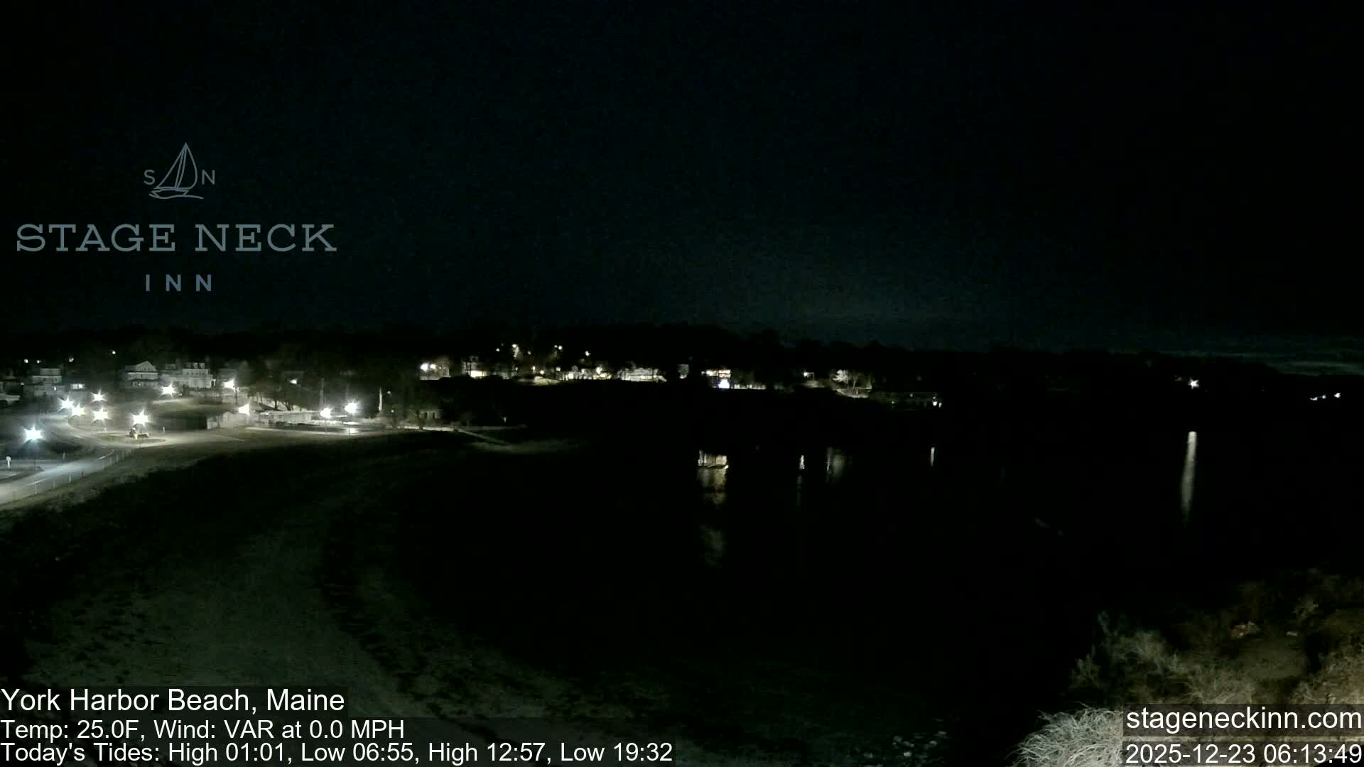 York Harbor Beach Live Cam, Maine USA 