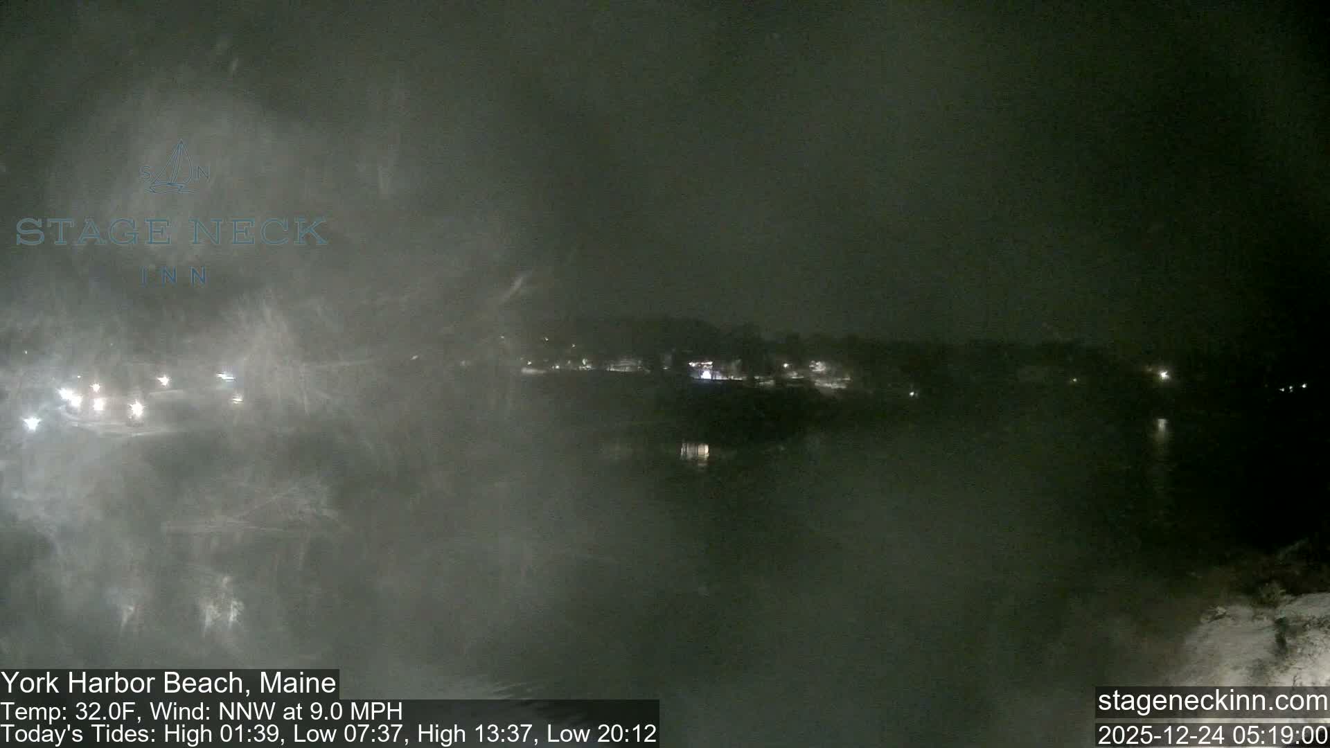 York Harbor Beach Live Cam, Maine USA 