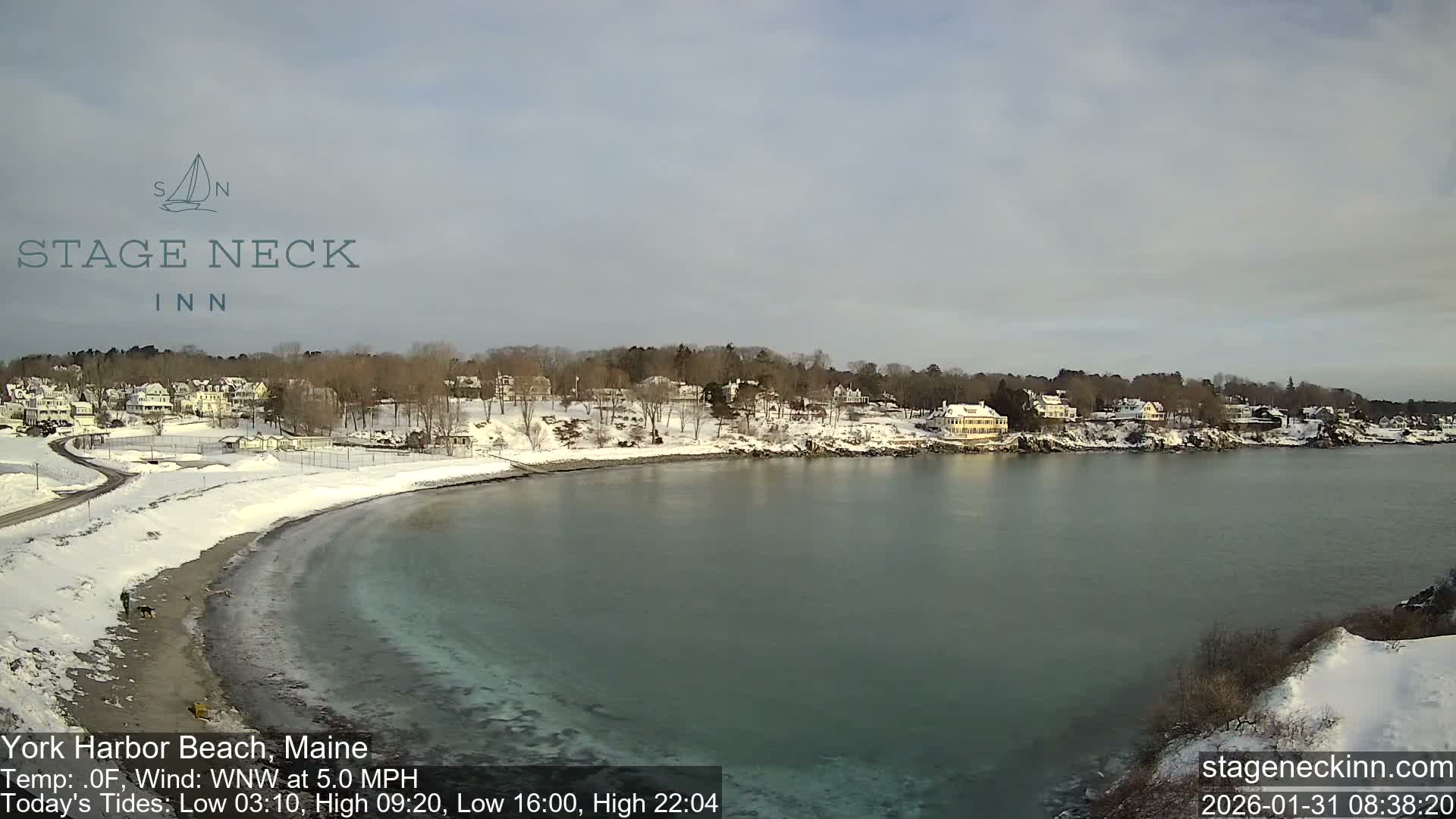 York Harbor Beach Live Cam, Maine USA 