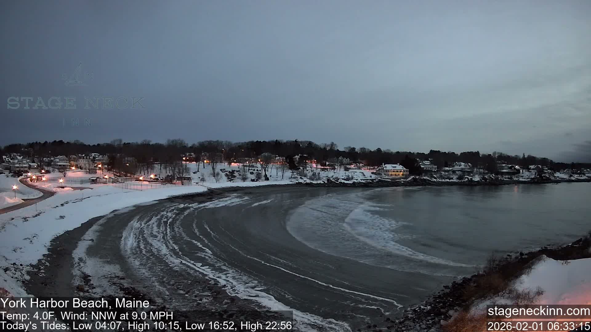 York Harbor Beach Live Cam, Maine USA 