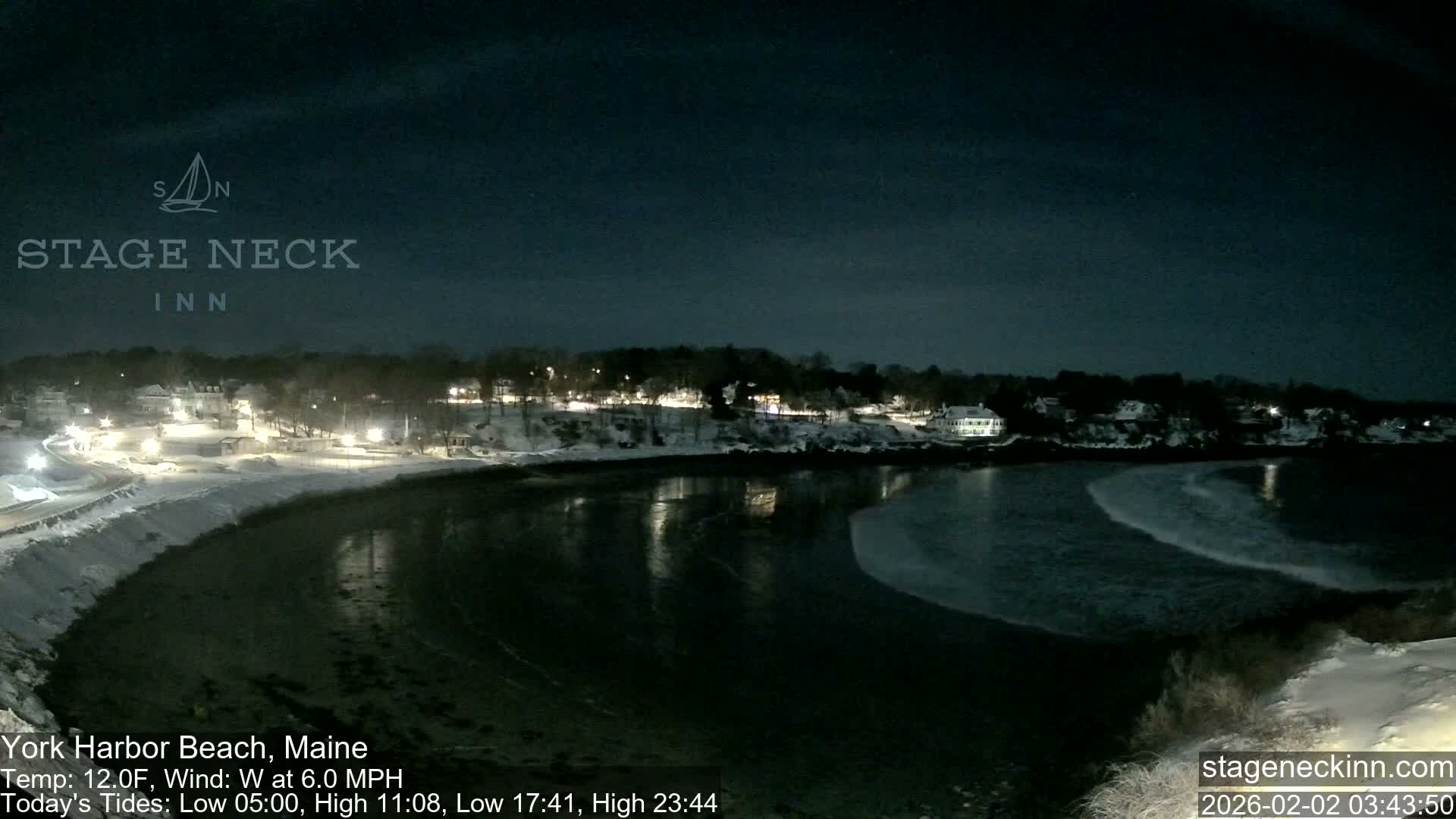 York Harbor Beach Live Cam, Maine USA 