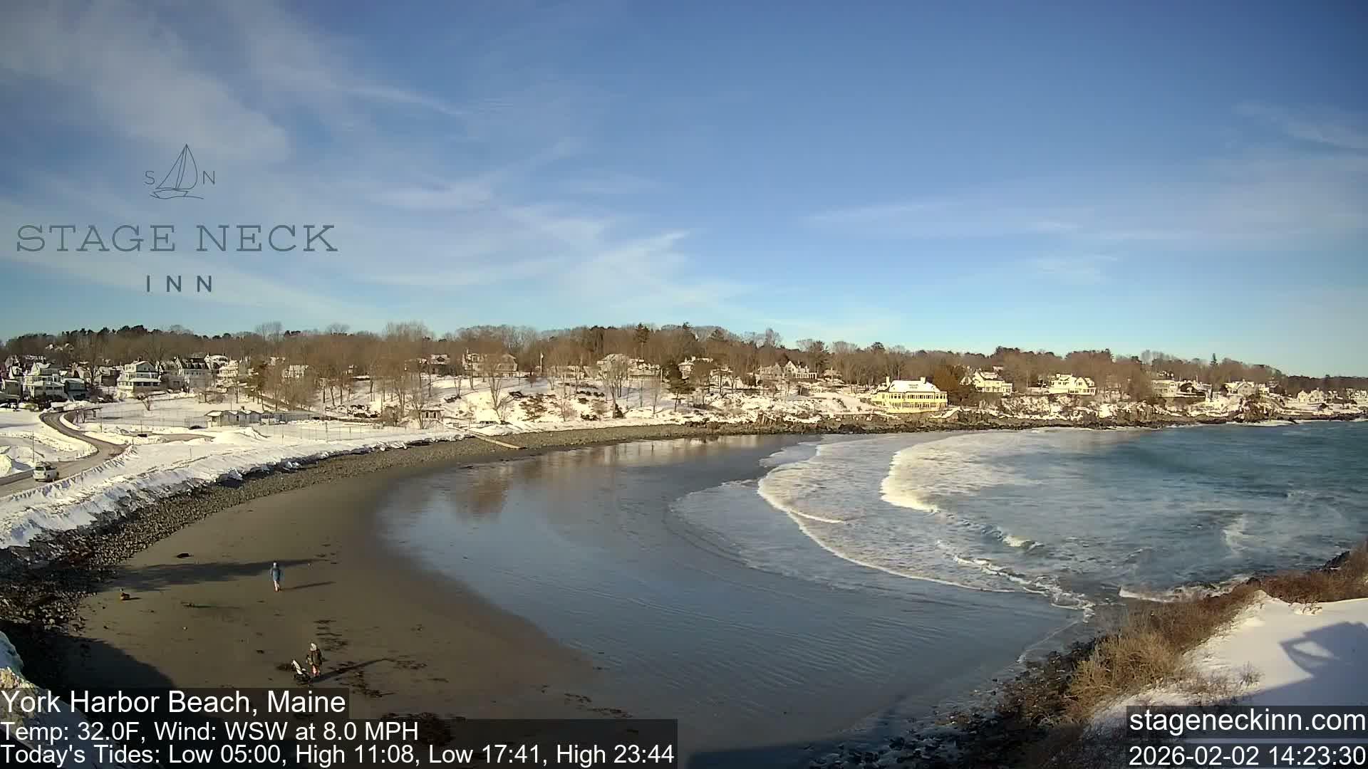 York Harbor Beach Live Cam, Maine USA 