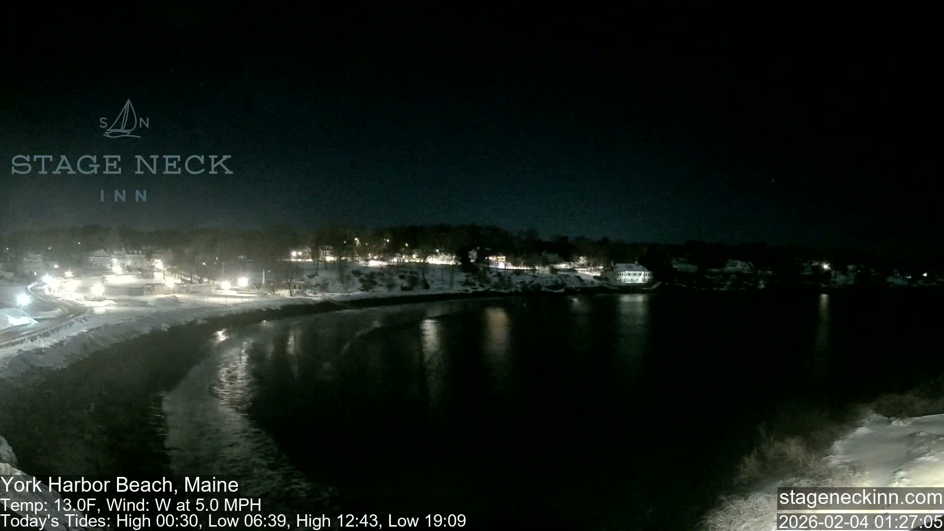 York Harbor Beach Live Cam, Maine USA 