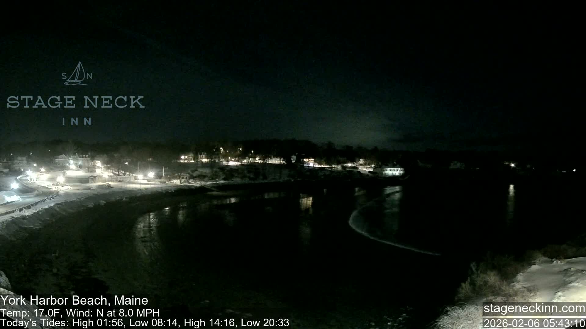 York Harbor Beach Live Cam, Maine USA 