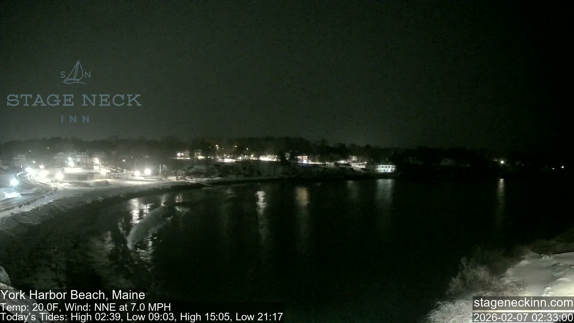 York Harbor Beach Live Cam, Maine USA 