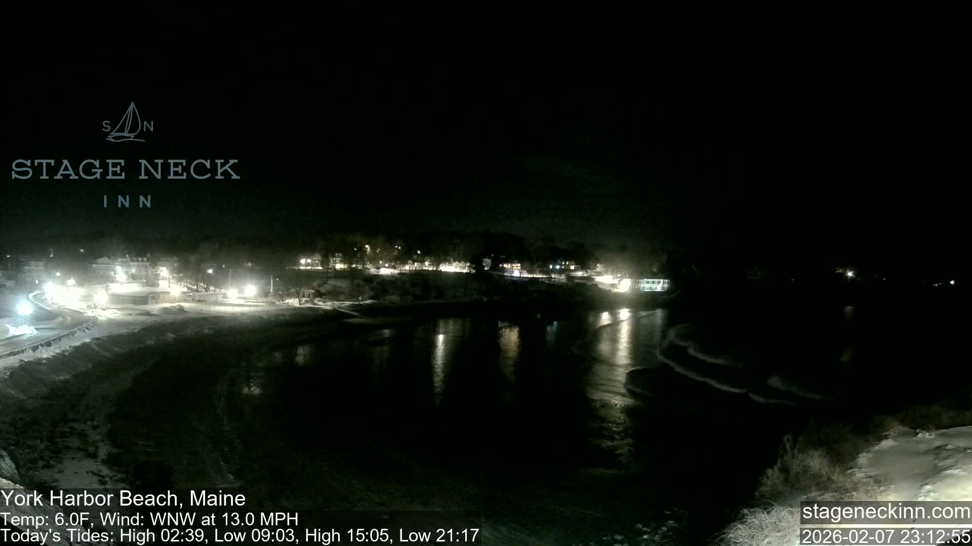 York Harbor Beach Live Cam, Maine USA 