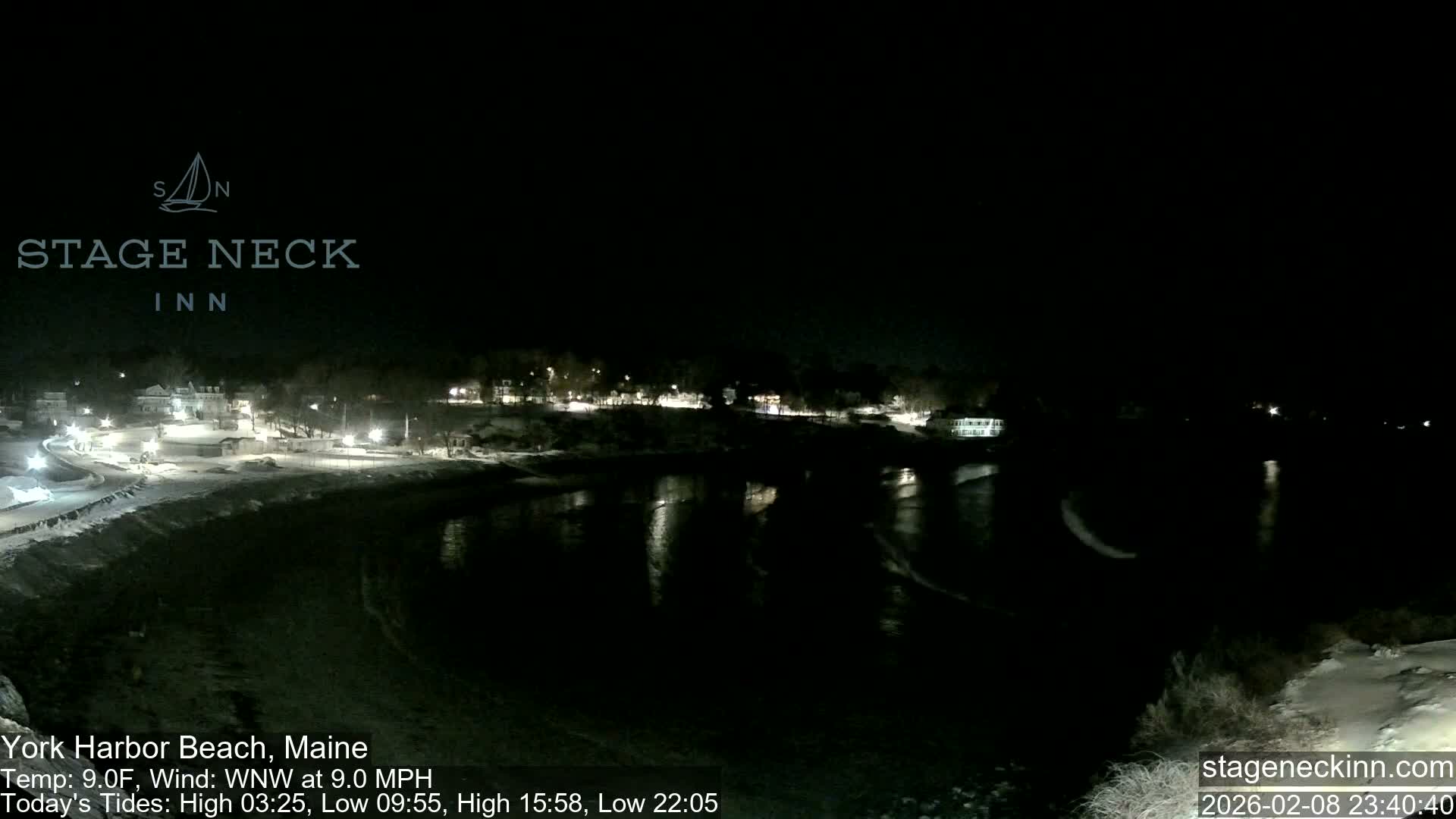 York Harbor Beach Live Cam, Maine USA 