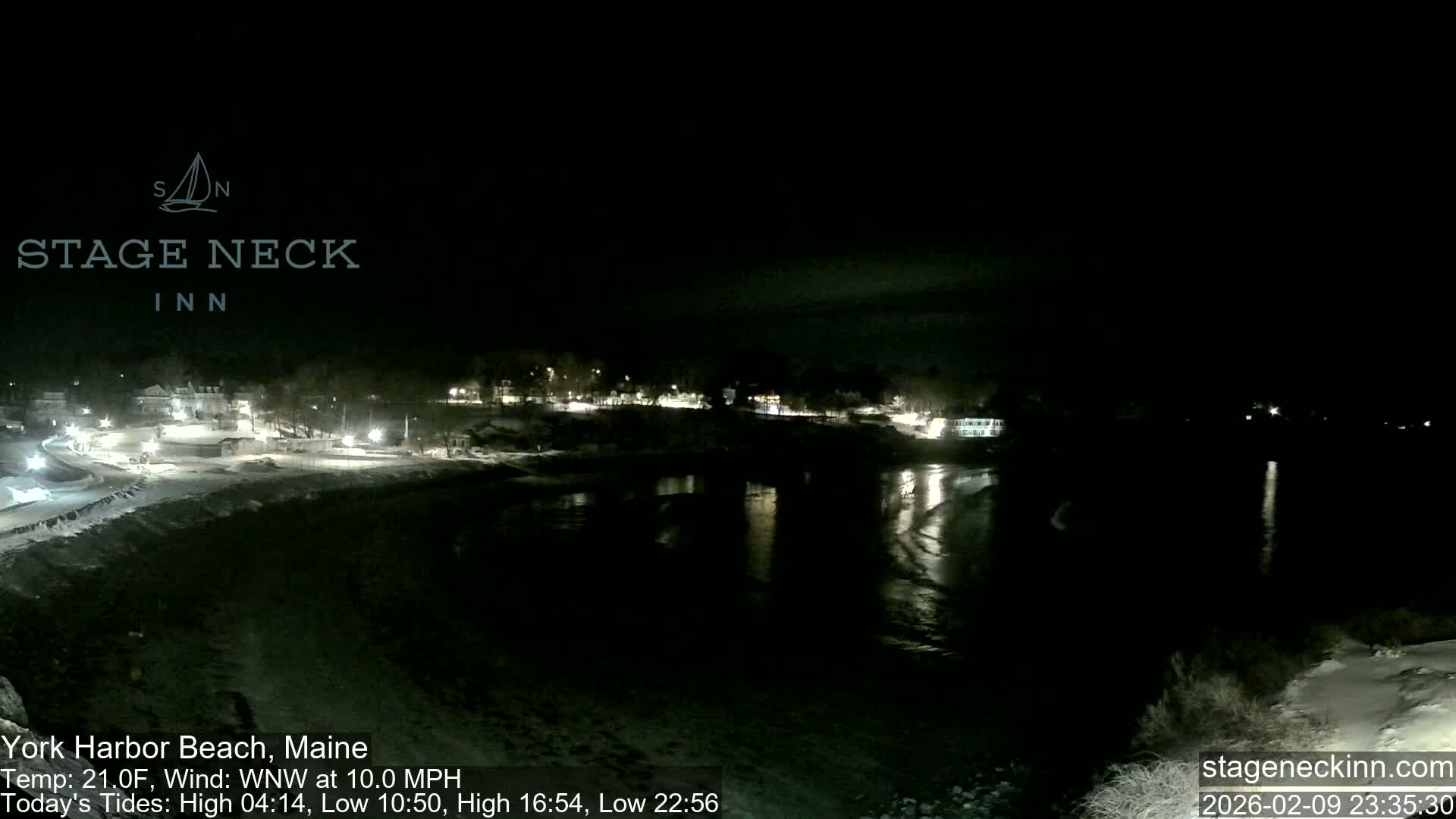 York Harbor Beach Live Cam, Maine USA 