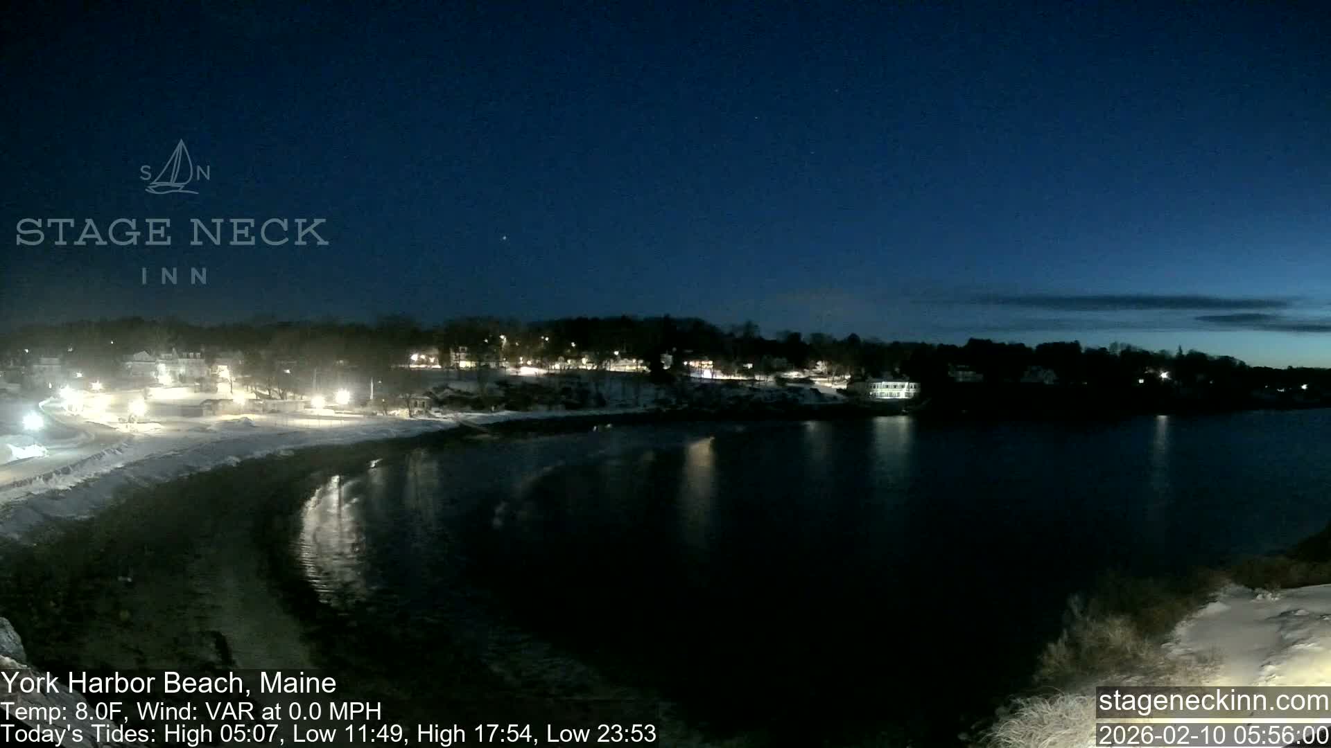 York Harbor Beach Live Cam, Maine USA 