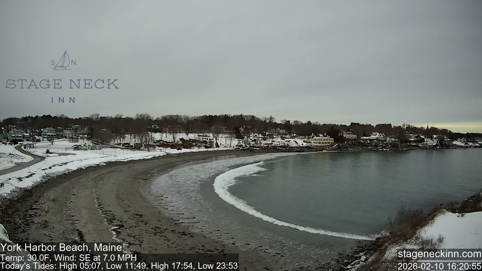 York Harbor Beach Live Cam, Maine USA 