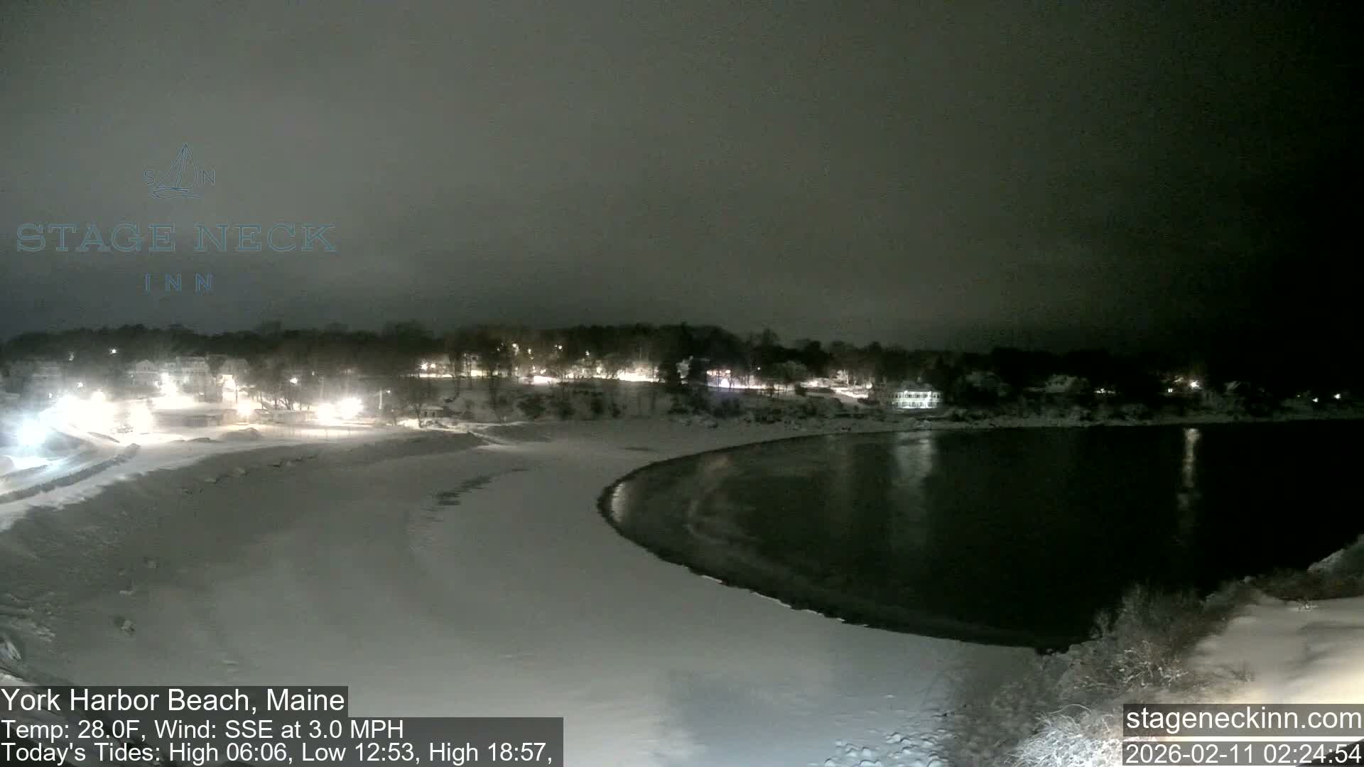 York Harbor Beach Live Cam, Maine USA 