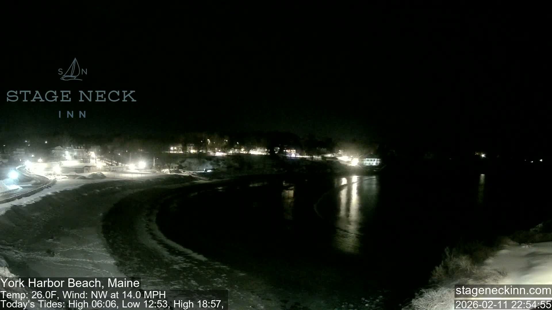 York Harbor Beach Live Cam, Maine USA 
