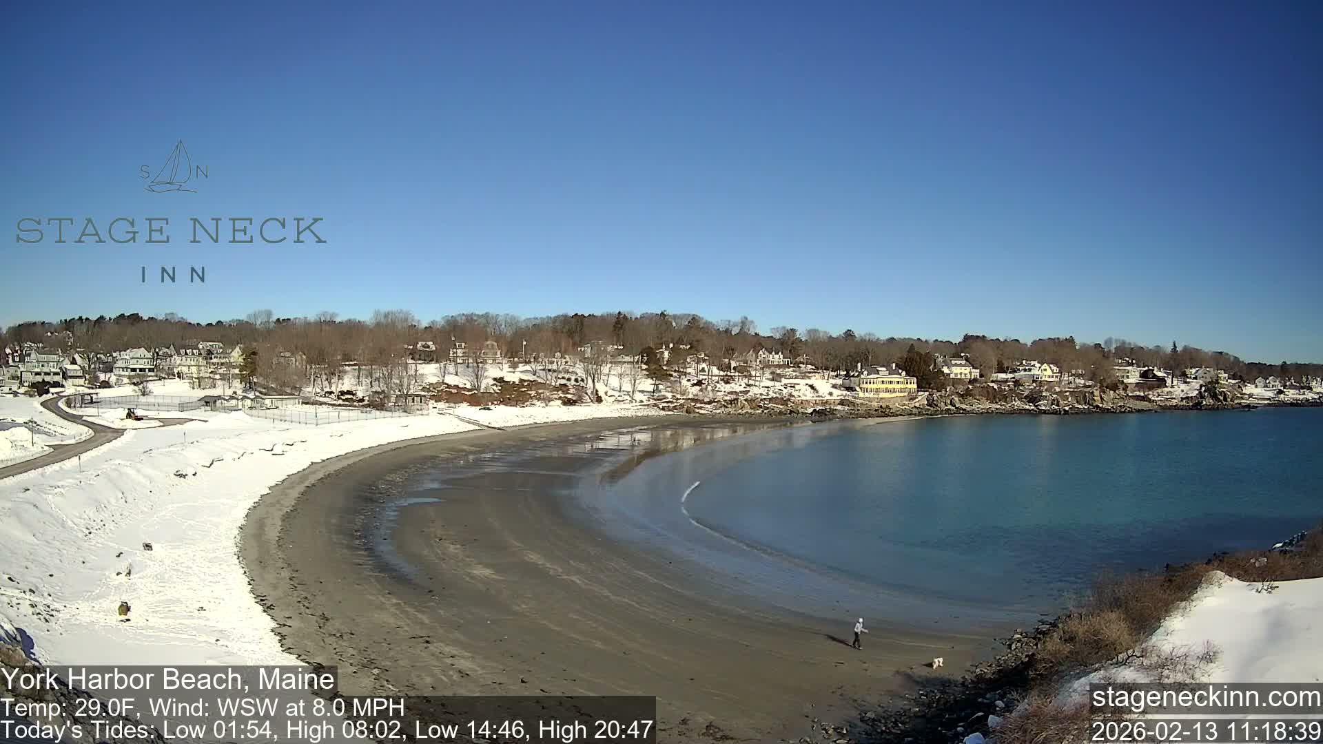 York Harbor Beach Live Cam, Maine USA 